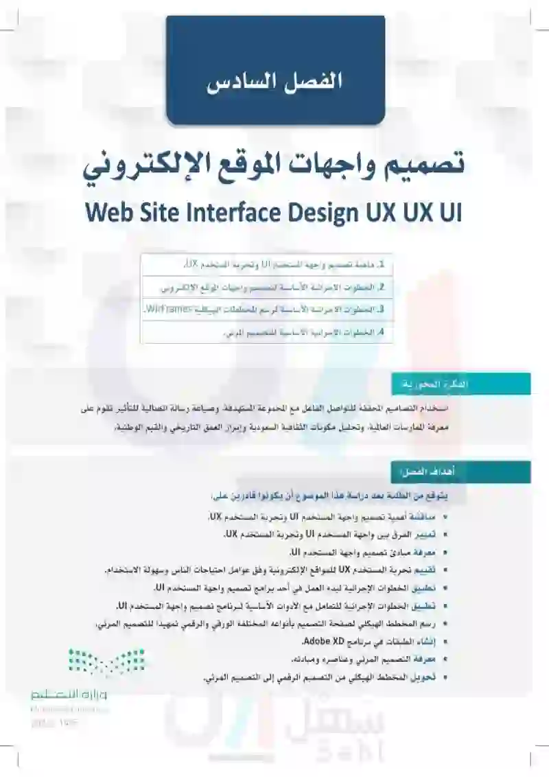 1-6 ماهية تصميم واجهة المستخدم UI وتجربة المستخدم UX.