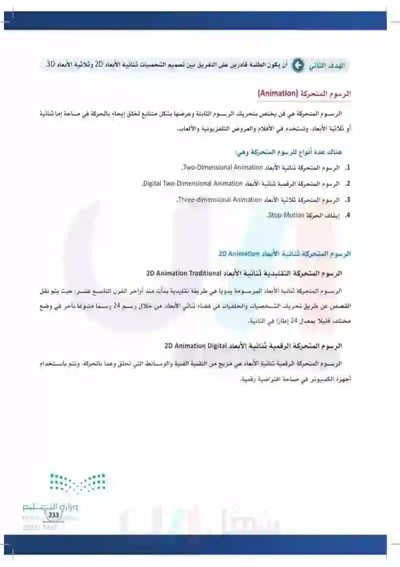 1-7 مجالات تصميم الشخصيات.