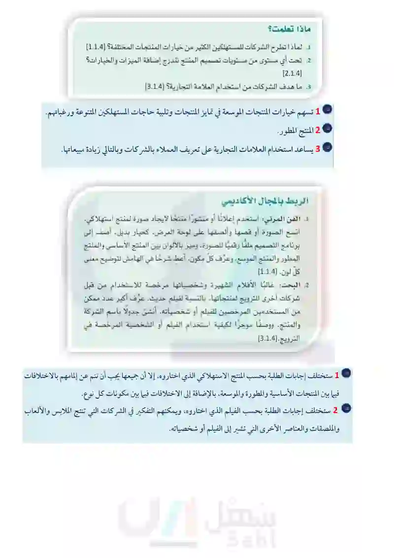 1-4 مزيج المنتج