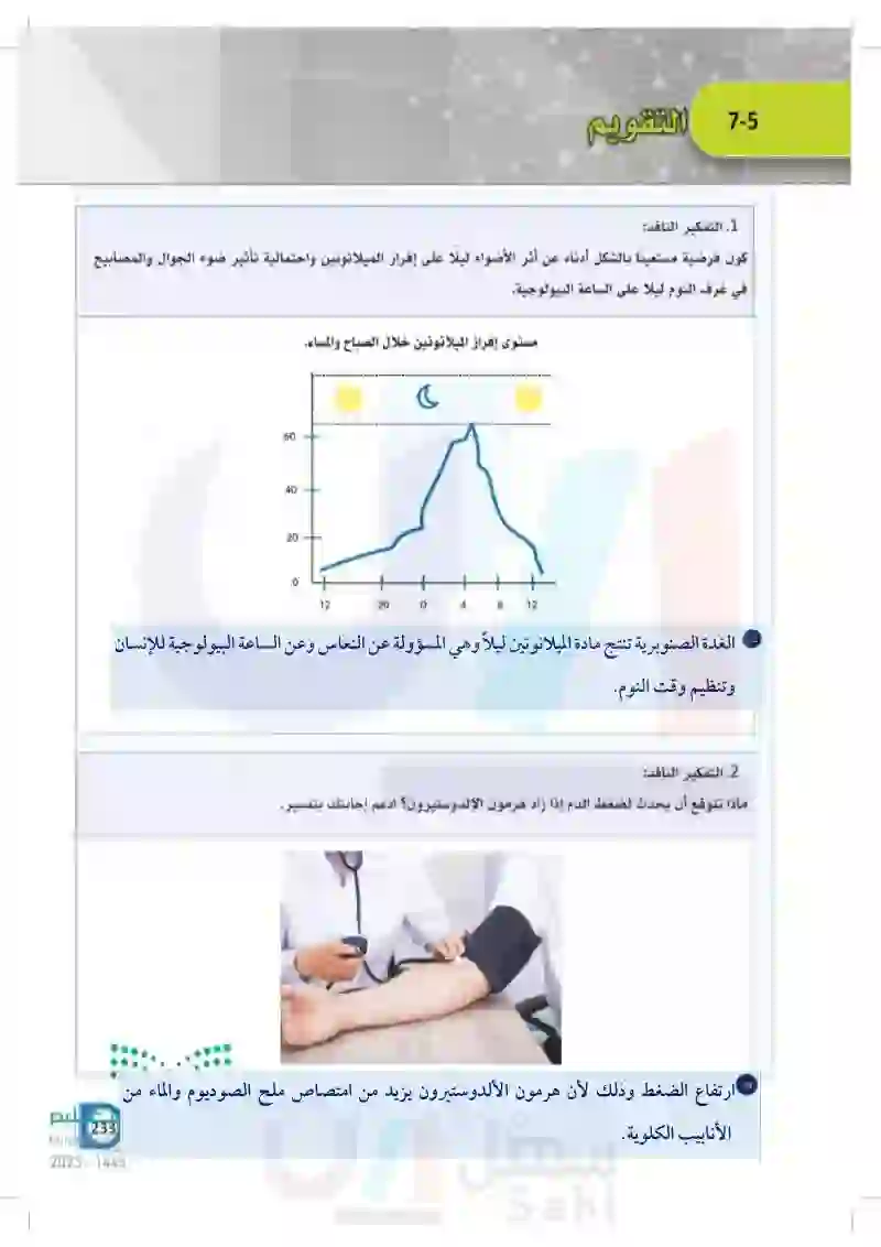 7-5 الغدد الكظرية والتناسلية والزعترية