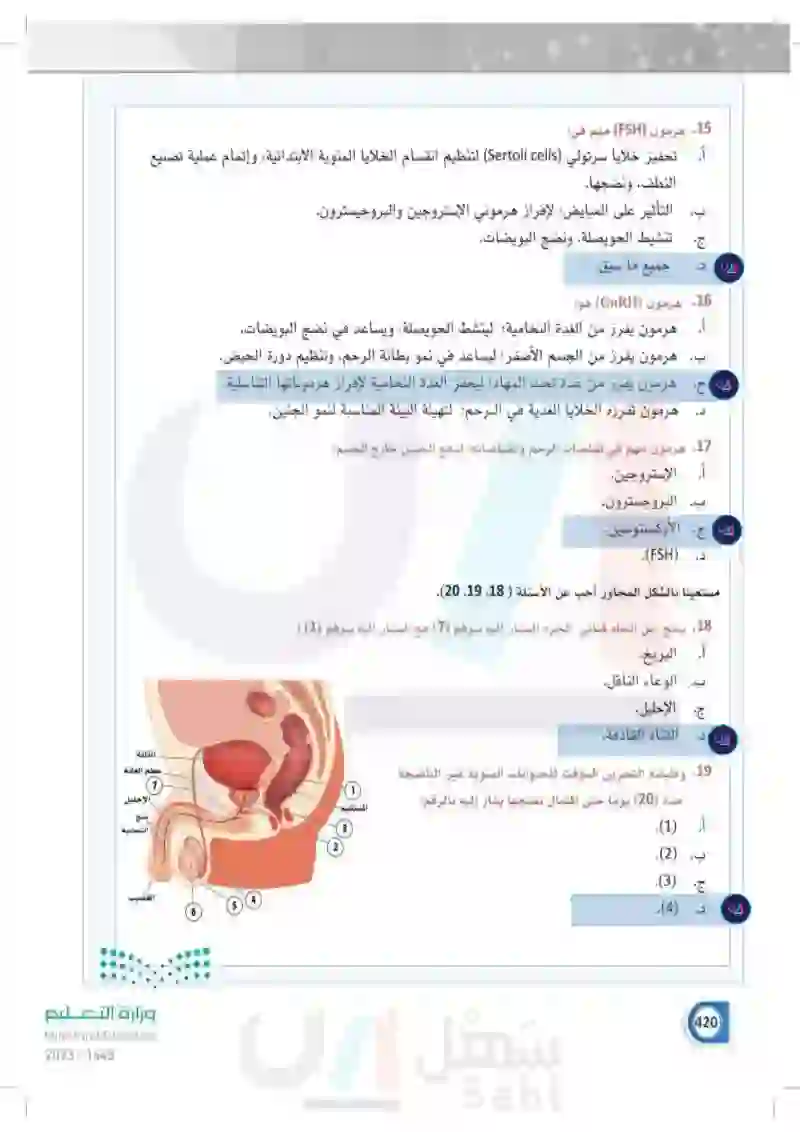 تقويم الفصل الثالث عشر