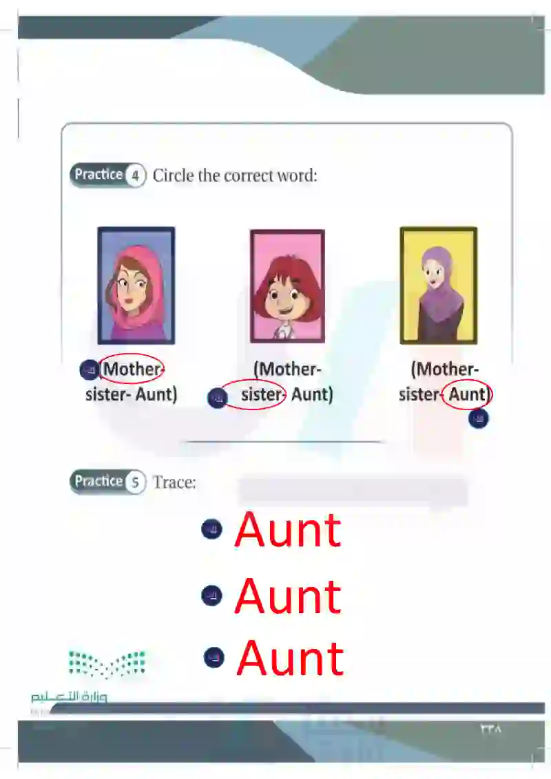 Lesson Ten: My family (Aunt)