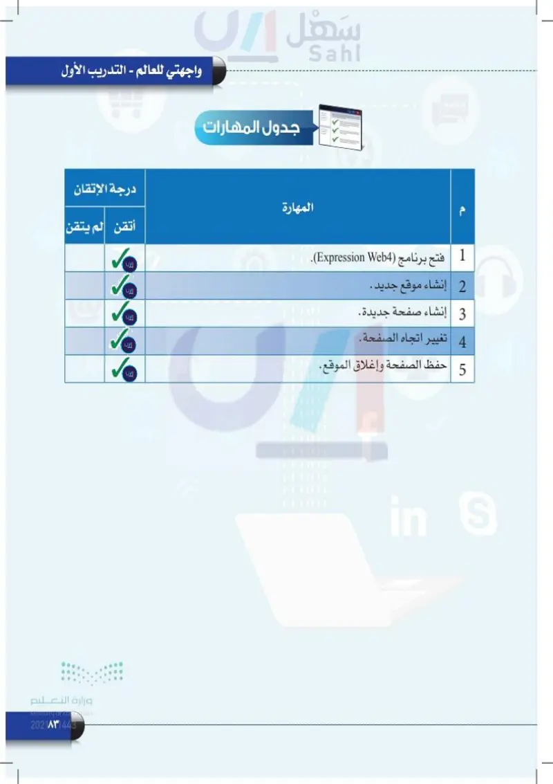 متطلبات التدريب إنشاء الموقع الإلكتروني عين2022 إنشاء الموقع