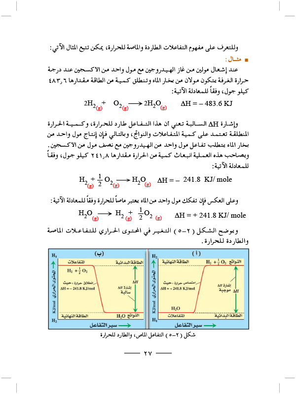 التفاعلات الكيميائية وحرارة التفاعل