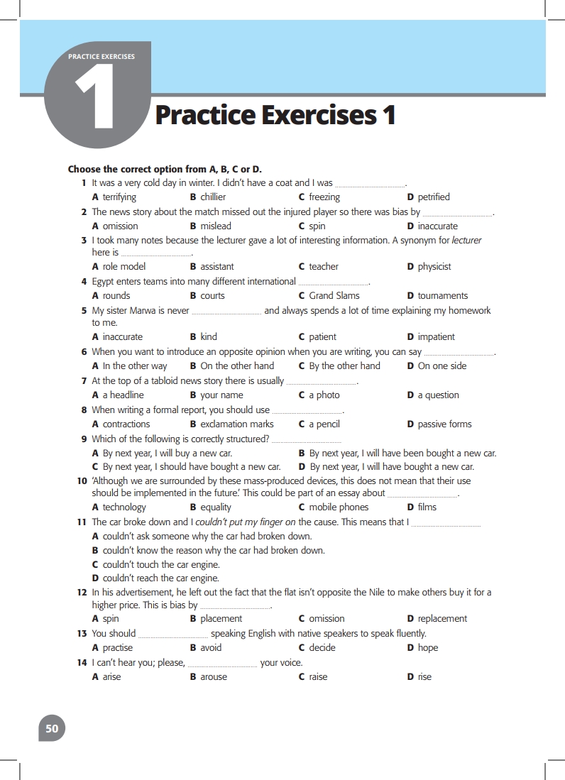 Practice Exercises 1