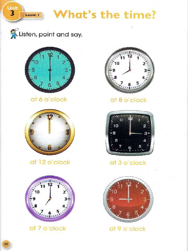 lesson 7: What`s the time