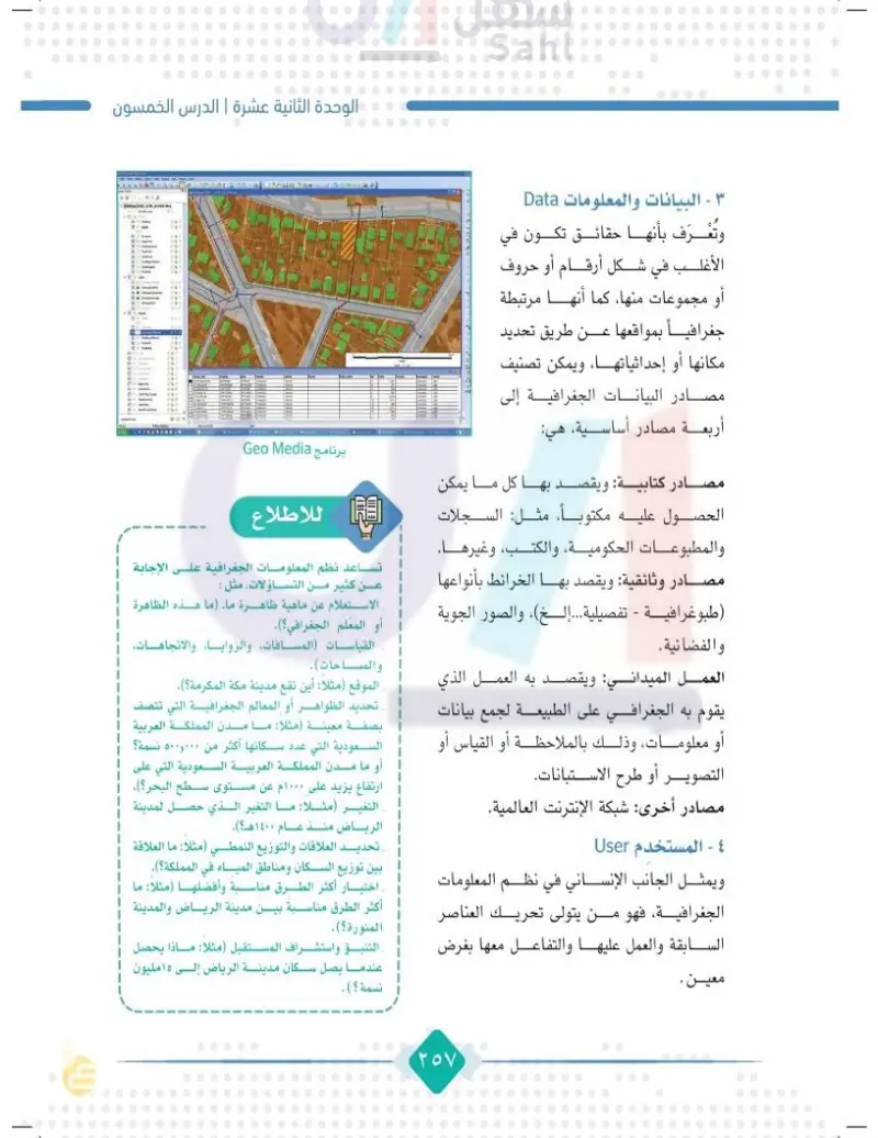 الدرس الخامس والثلاثون: نظم المعلومات الجغرافية (GIS)