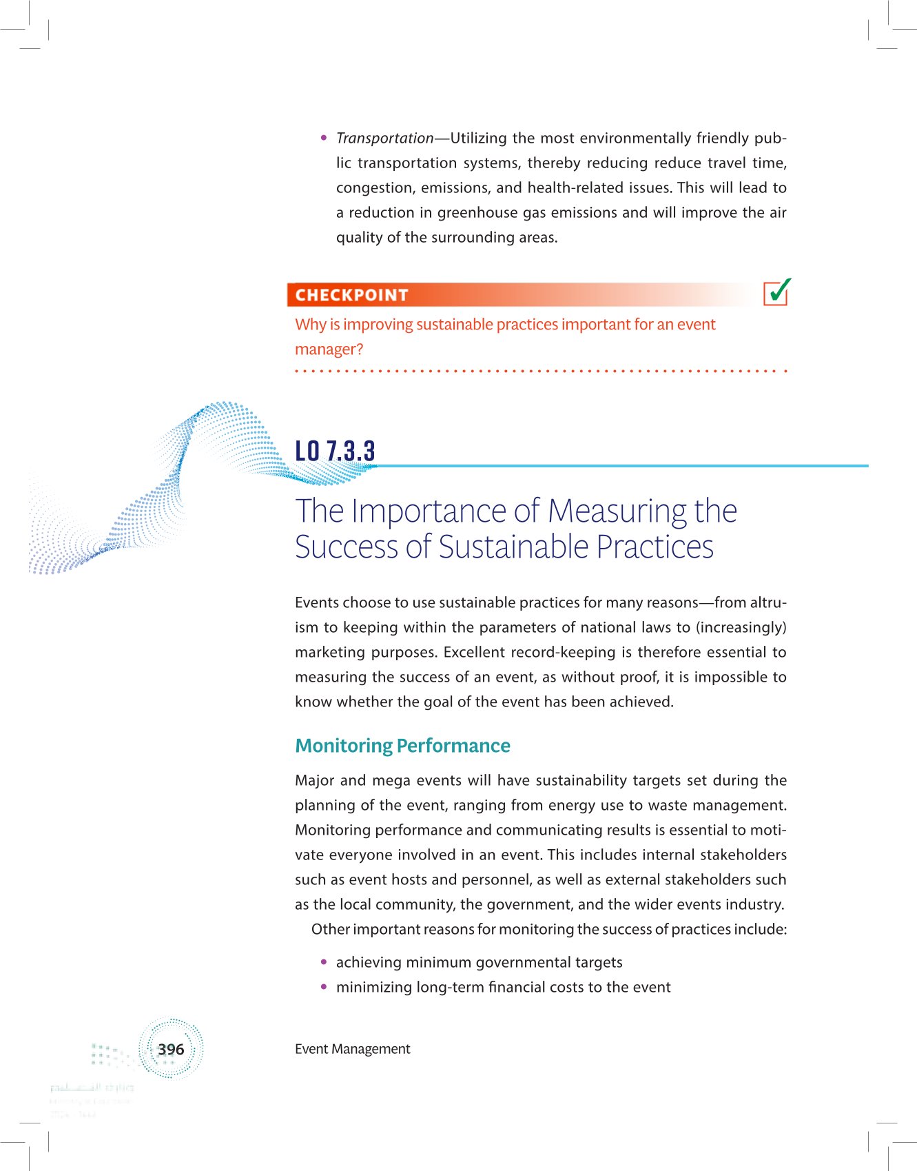 7.3 Best Practices and the Measurement of Sustainable Practices