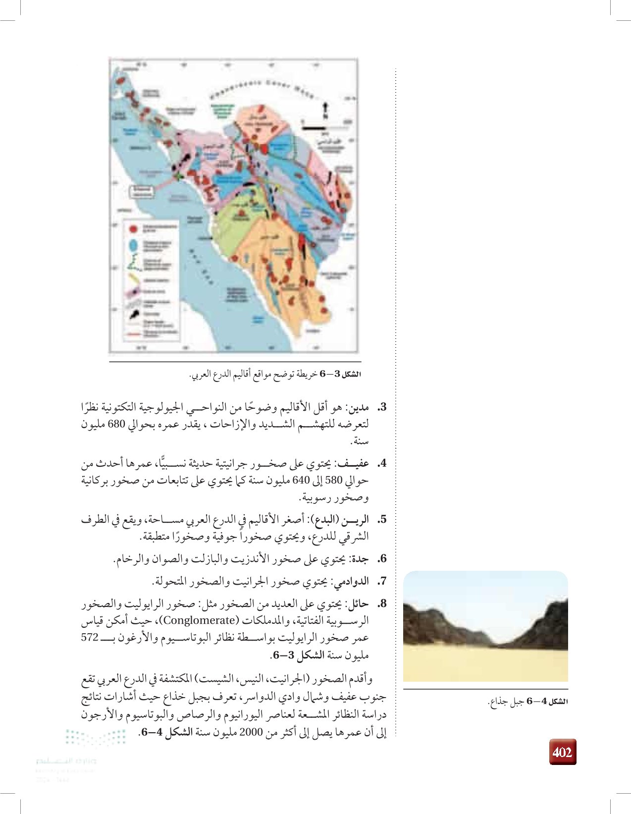 6-1: صخور المملكة العربية السعودية