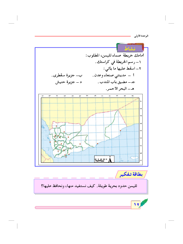 الدرس الاول : موقع اليمن
