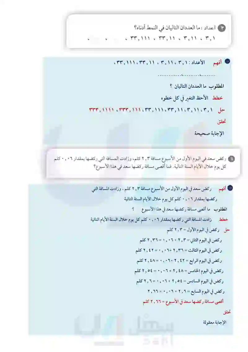 1-1 الخطوات الأربع لحل المسألة