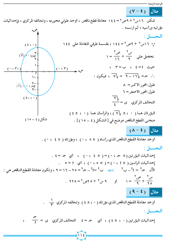 4-3 القطع الناقص