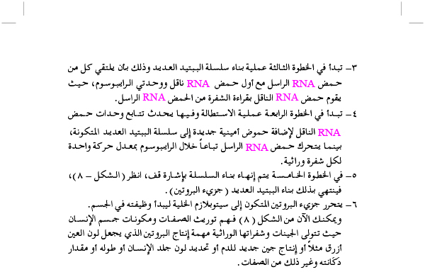 خطوات بناء البروتين