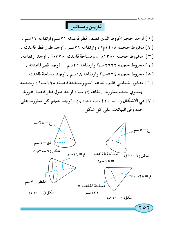 7-6 حجم المخروط