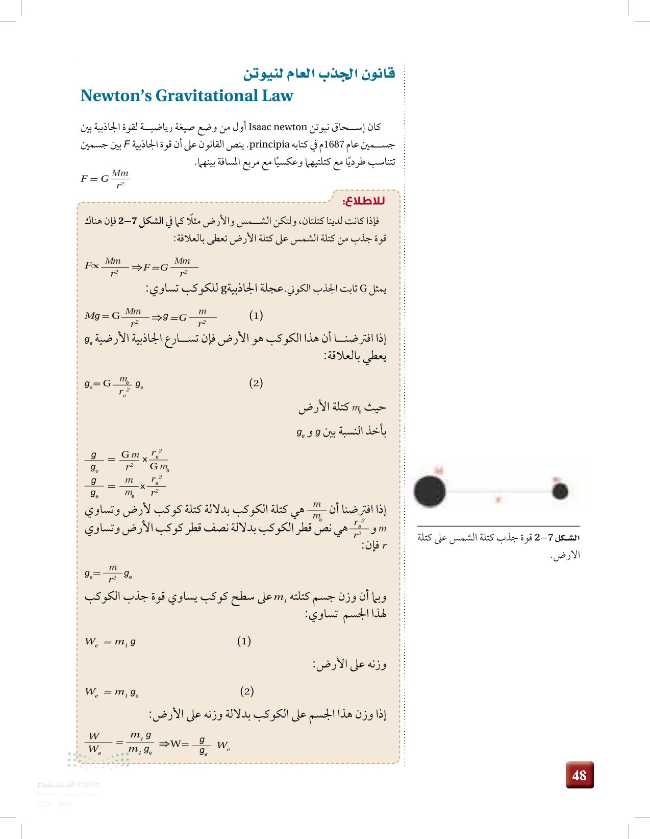 2-1: قانون الجاذبية وقوانين كبلر