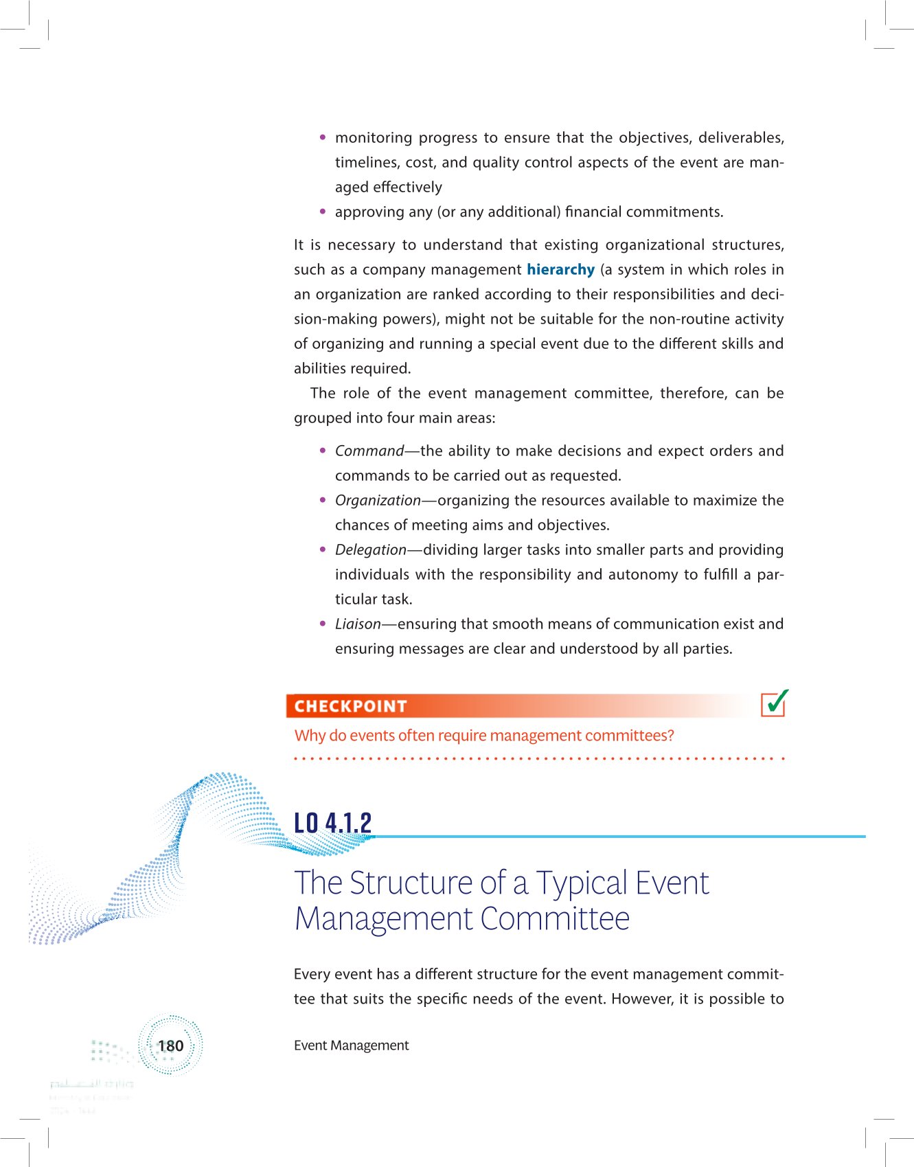 4.1 Establishing an Event Management Committee