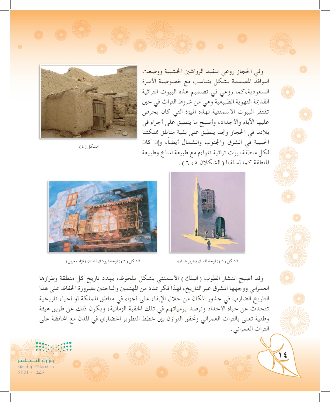 البيوت القديمة في الحجاز وروعي تصميم وتنفيذ الرواشين عين2022 البيوت التراثية التربية الفنية الفصل الأول أول متوسط المنهج السعودي