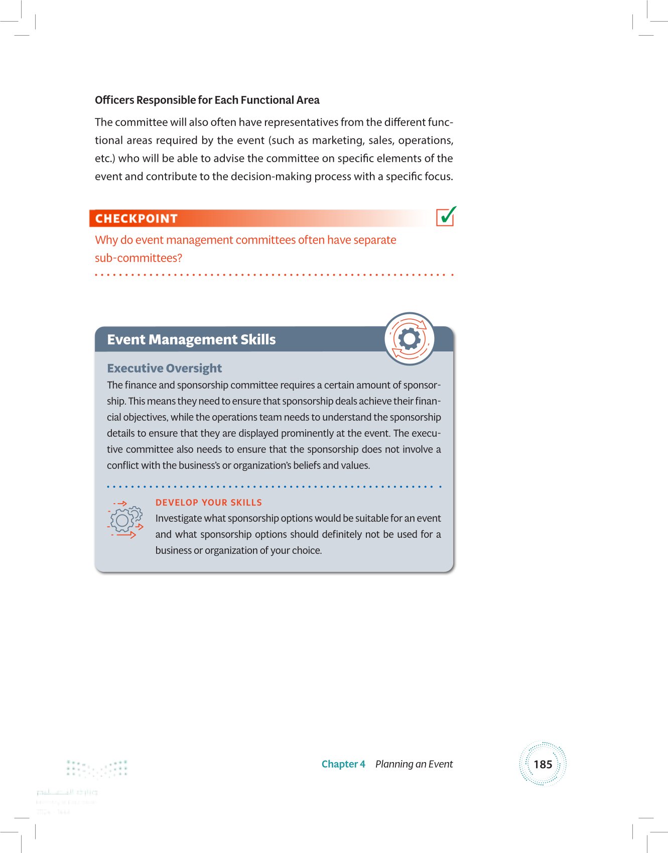 4.1 Establishing an Event Management Committee