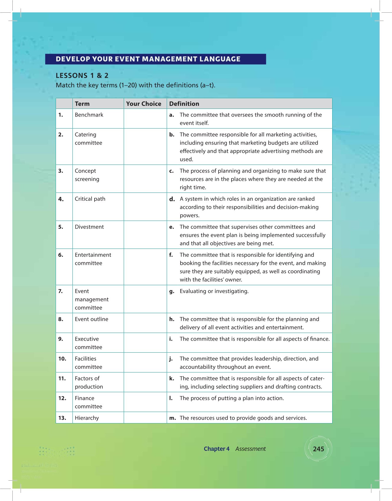 Chapter 4 Assessment