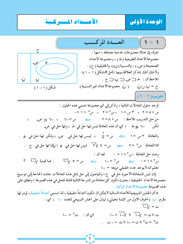 1-1 العدد المركب