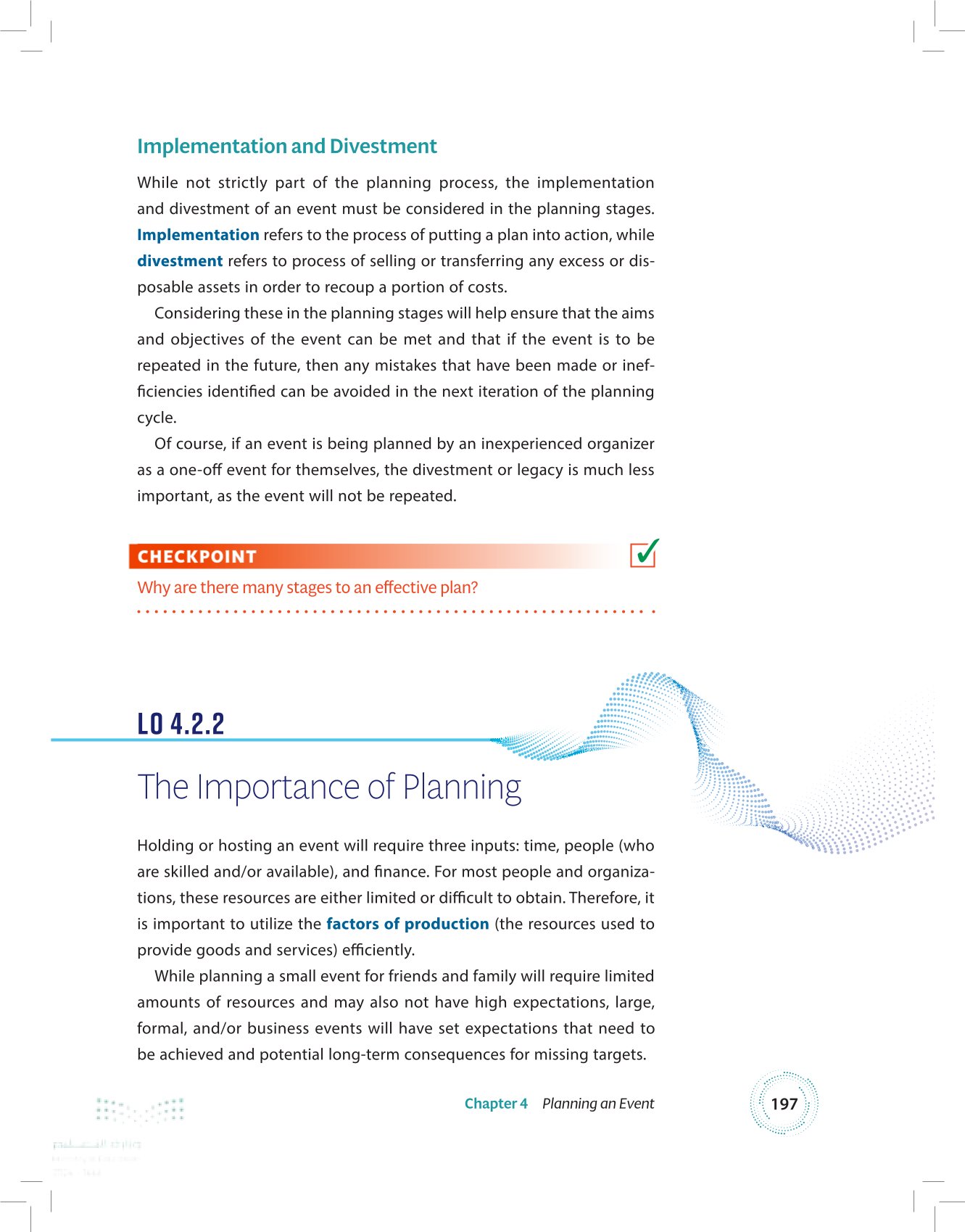 4.2 The Stages of Event Planning