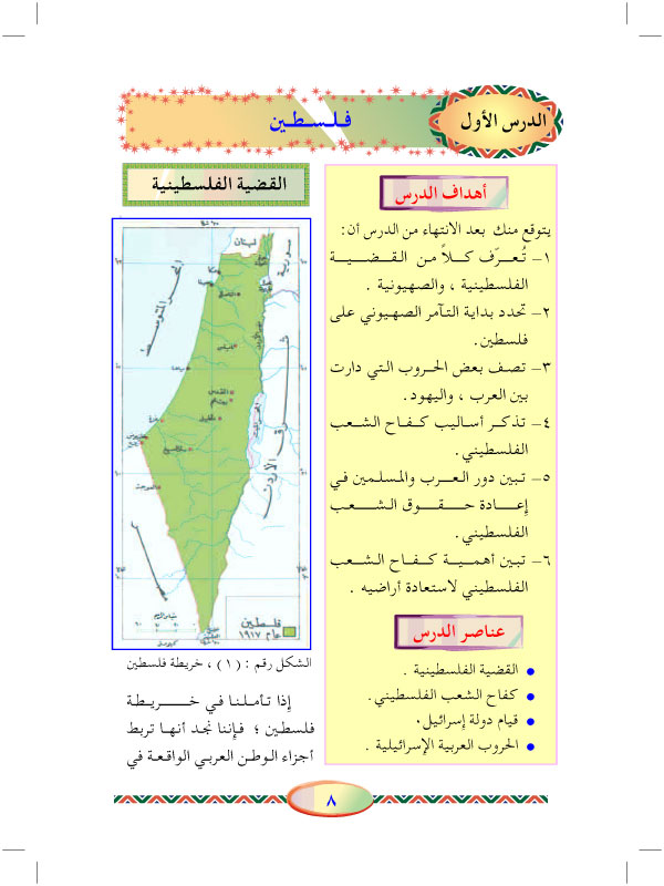 الدرس الأول: فلسطين