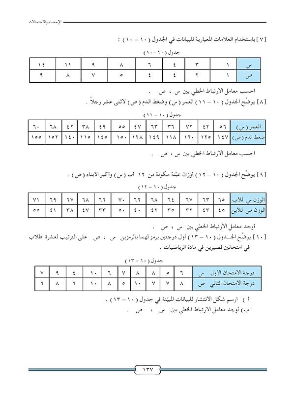 الارتباط و أشكال الانتشار