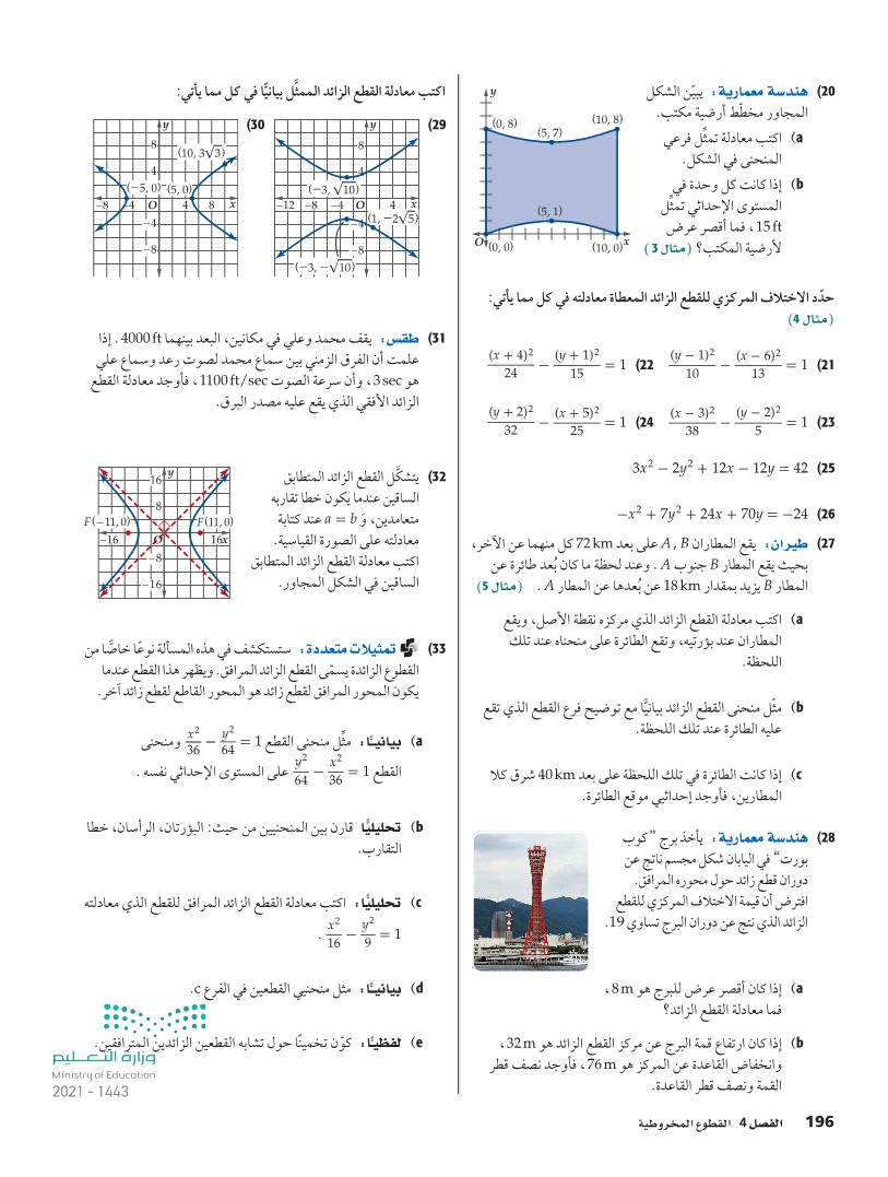 القطوع الزائدة