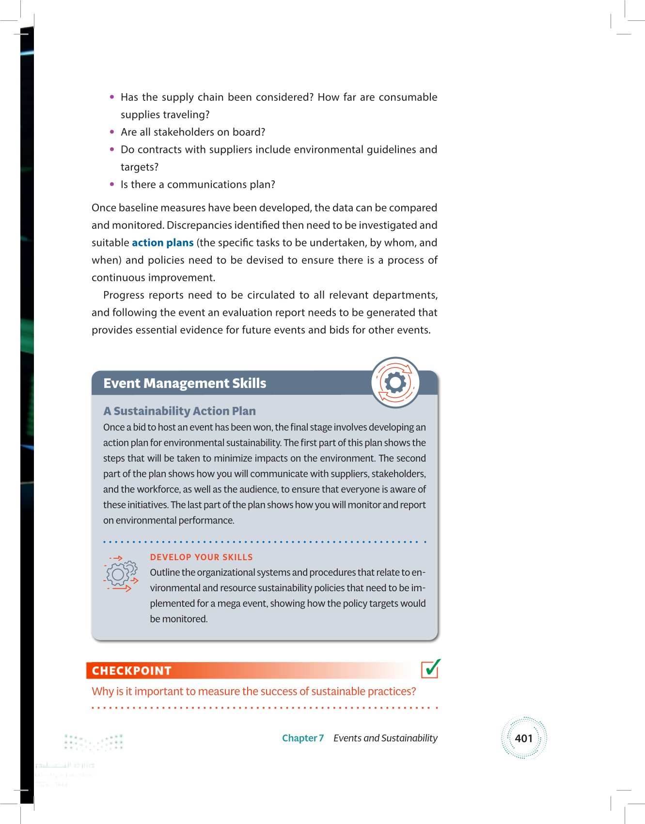 7.3 Best Practices and the Measurement of Sustainable Practices