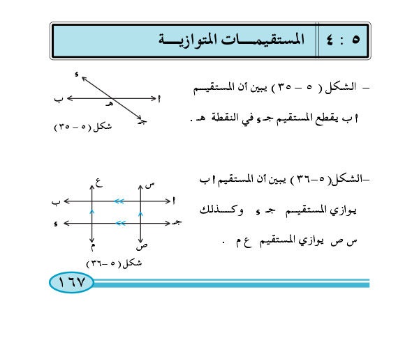 4-5 المستقيمات المتوازية