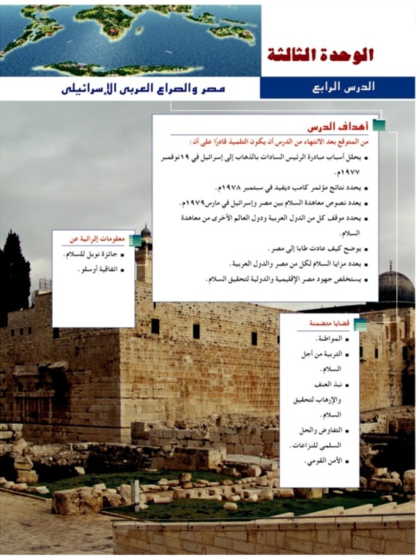 الدرس الرابع: مصر والصراع العربي الإسرائيلي