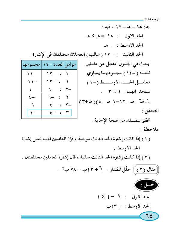 2:2 المقدار الثلاثي