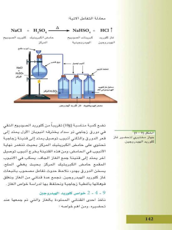 4-9: غاز كلوريد الهيدروجين