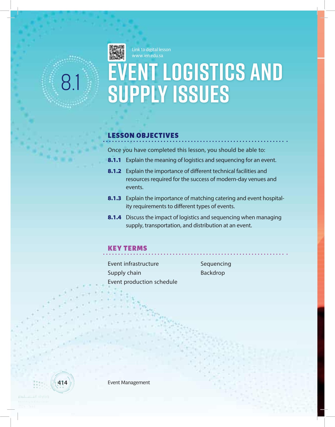 8.1 Event Logistics and Supply Issues