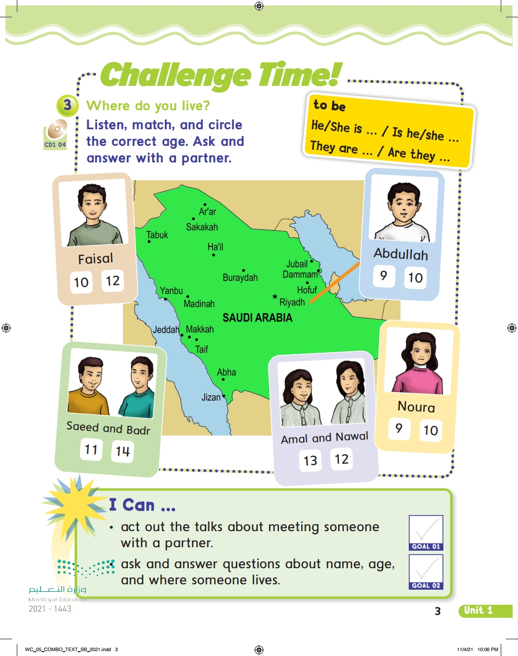 Listen and practice (عين2020) - Finding Out Time - we can 5 - سادس ...