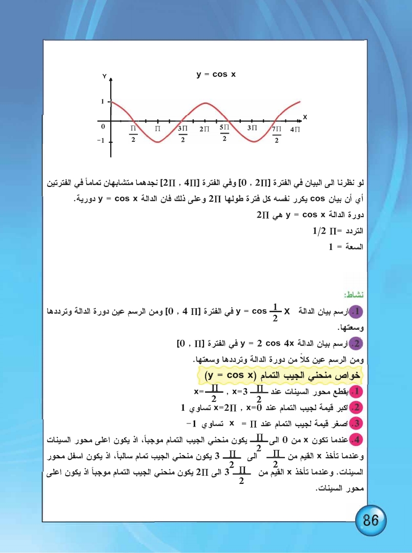 4-8 رسم منحنيات الدوال المثلثية