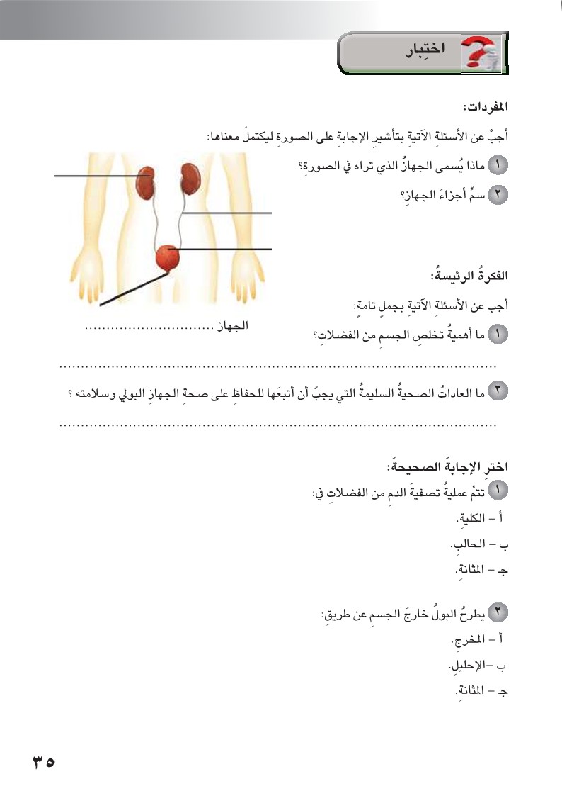 الدرس2: الجهاز البولي وصحته