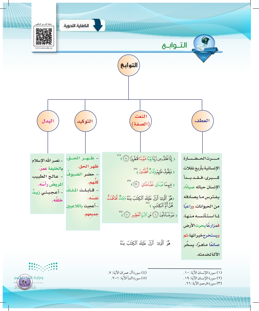 من التوابع النحوية