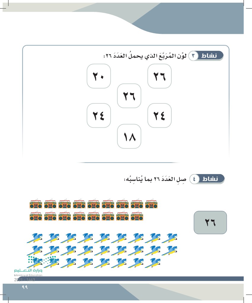 ( اكتب العدد المفقود في الفراغ واذكر الخاصية التي استعملتها 10- = 10 )