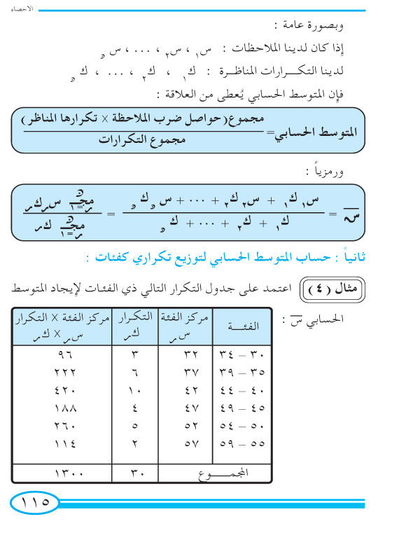 1-7 المتوسط الحسابي