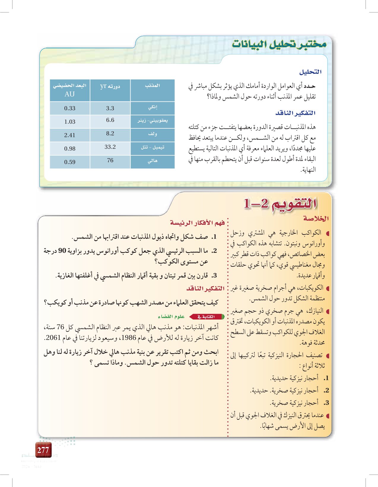 1-2: الكواكب الخارجية والأجرام الأخرى في نظامنا الشمي