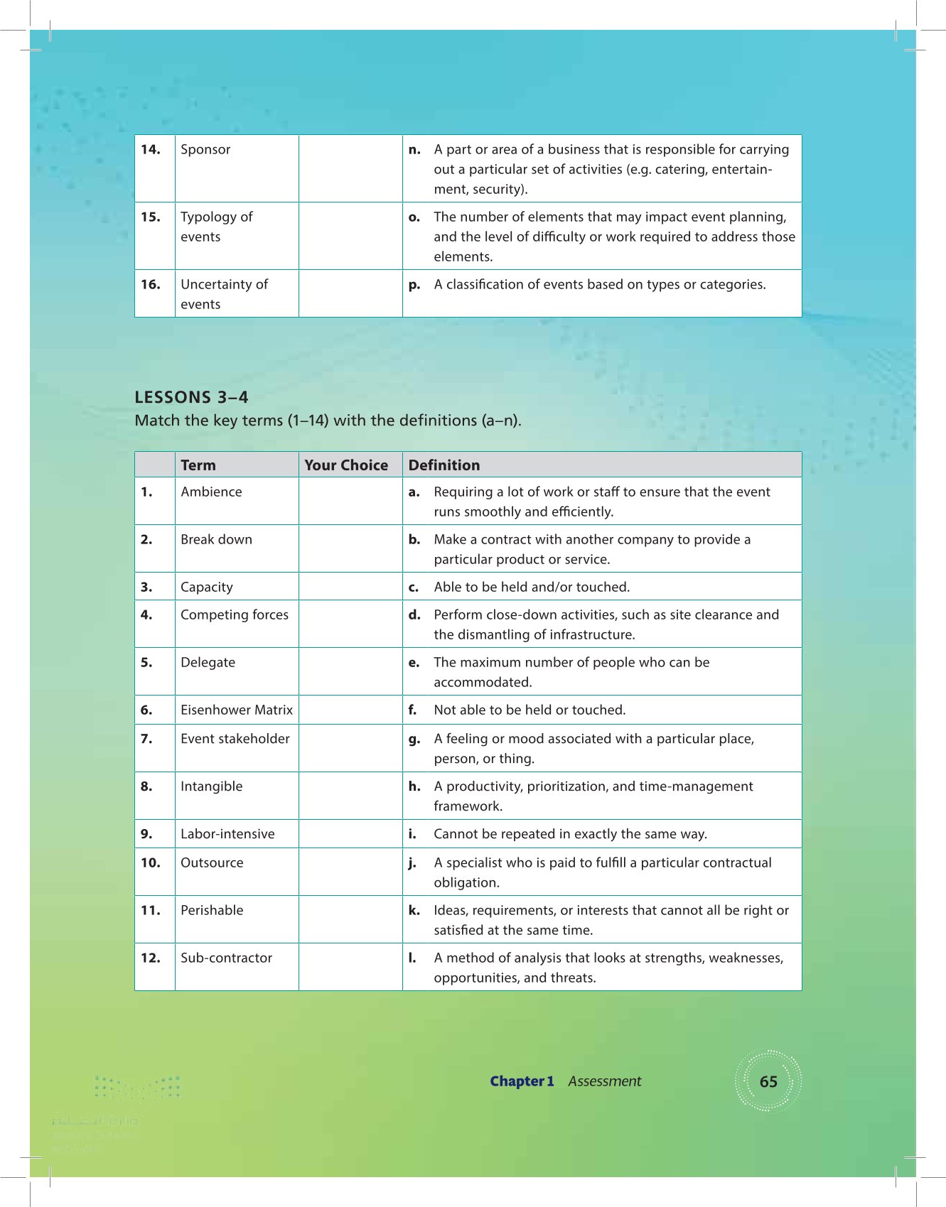 Chapter 1 Assessment