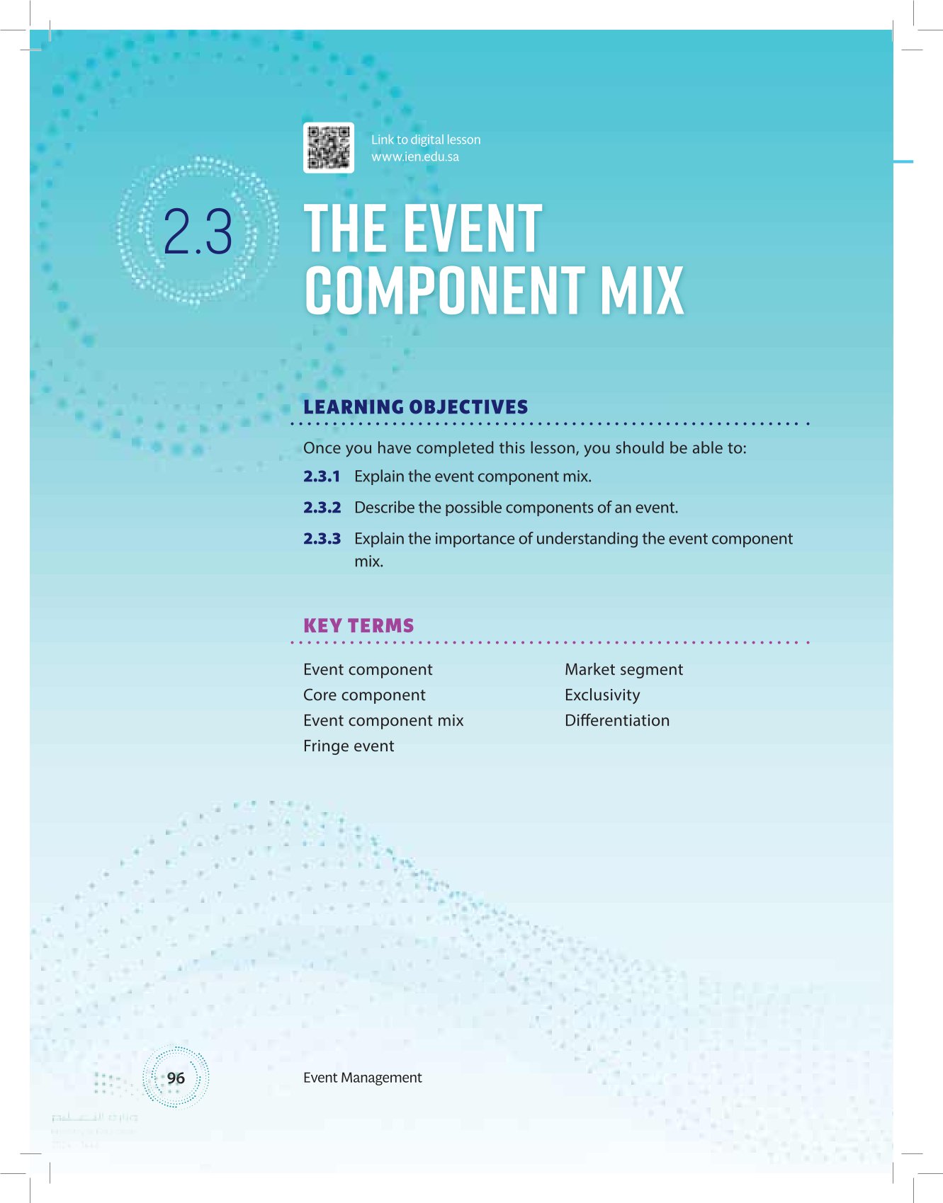 2.3 The Event Component Mix