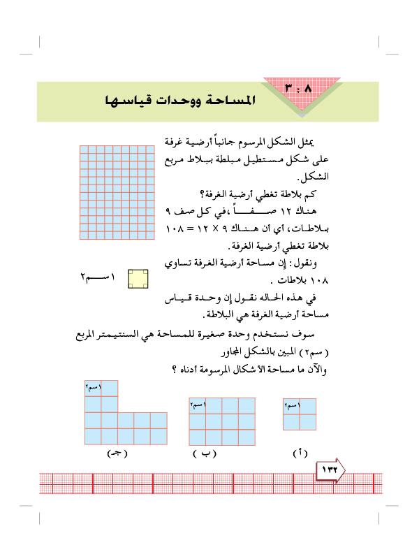 8:3  المساحة ووحدات قياسها