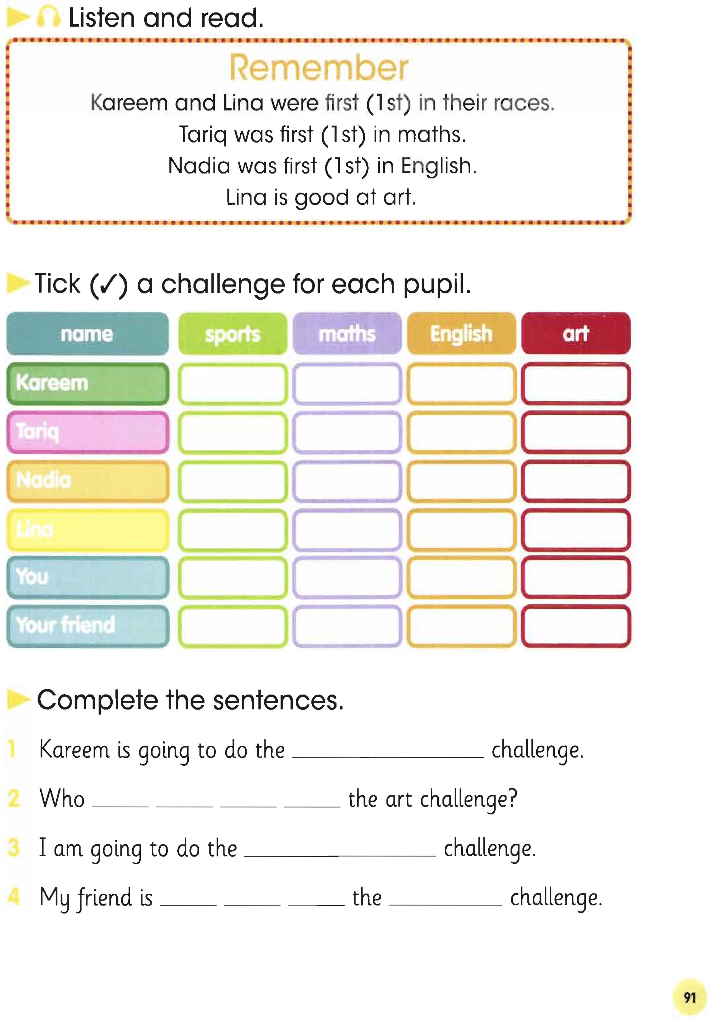 Lesson1:The school challenge