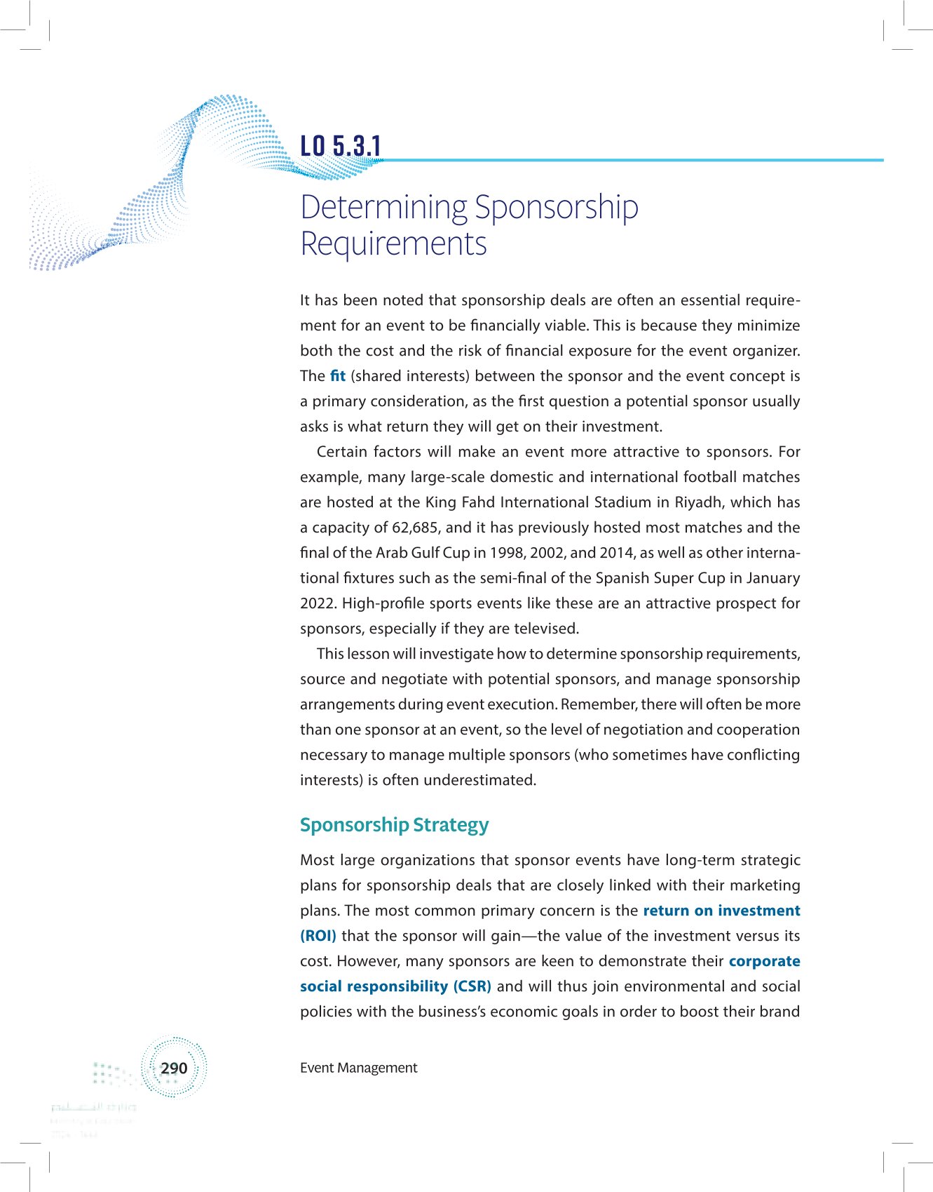 5.3 Securing, Managing, and Evaluating Sponsorship