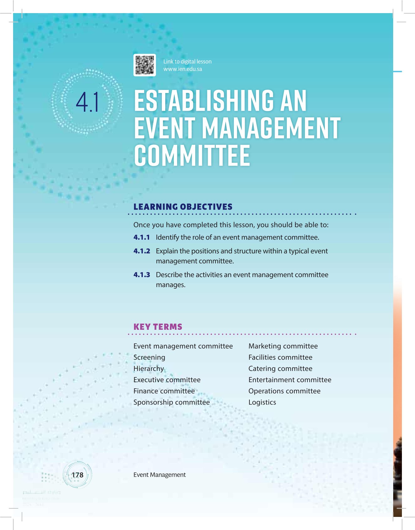 4.1 Establishing an Event Management Committee