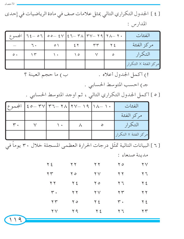 1-7 المتوسط الحسابي