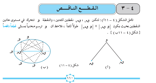 4-3 القطع الناقص