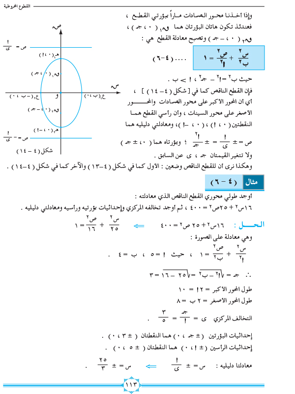 4-3 القطع الناقص